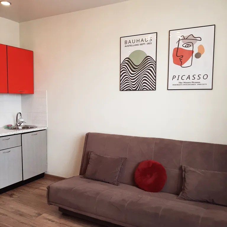 Просторная евротрешка с видом на Ангару и город