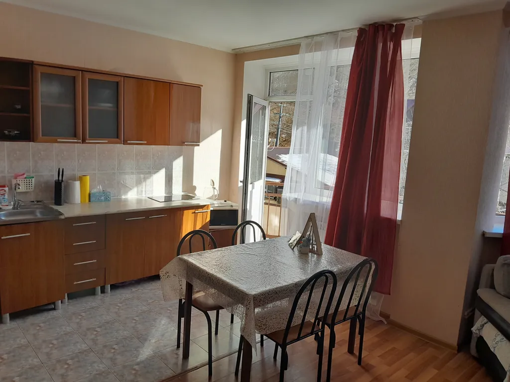 Просторная студия с видом на курорт Красная поляна - подъемник