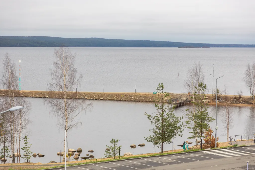 Стильная Amber Studio с видом на озеро