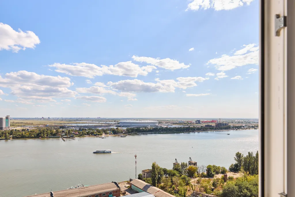 Шикарная студия с прекрасным видом на дон, с 25 этажа, для романтика