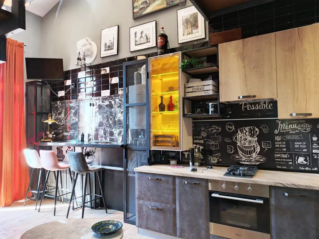 Атмосферная двухуровневая квартира с видом на Петропавловский парк