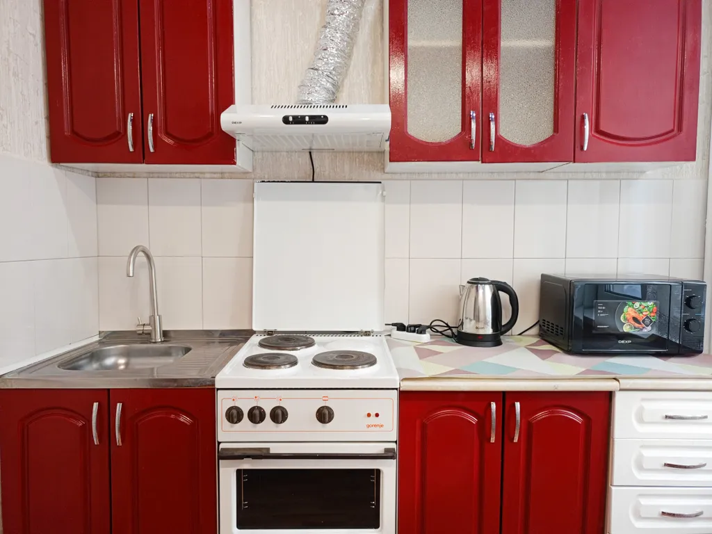 Квартира в центре города с большой двуспальной кроватью