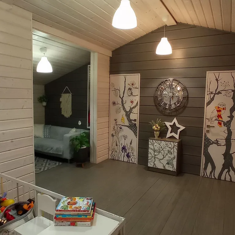 Просторный дом с баней и игровой зоной для детей