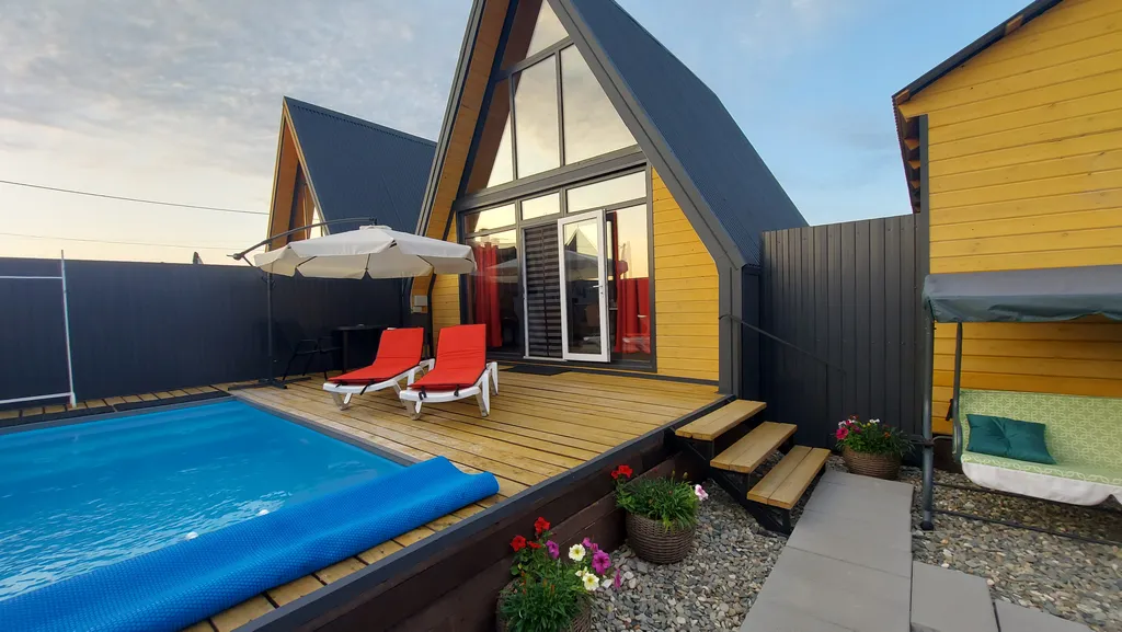 А-фрейм домик-2 в предгорье Адыгеи