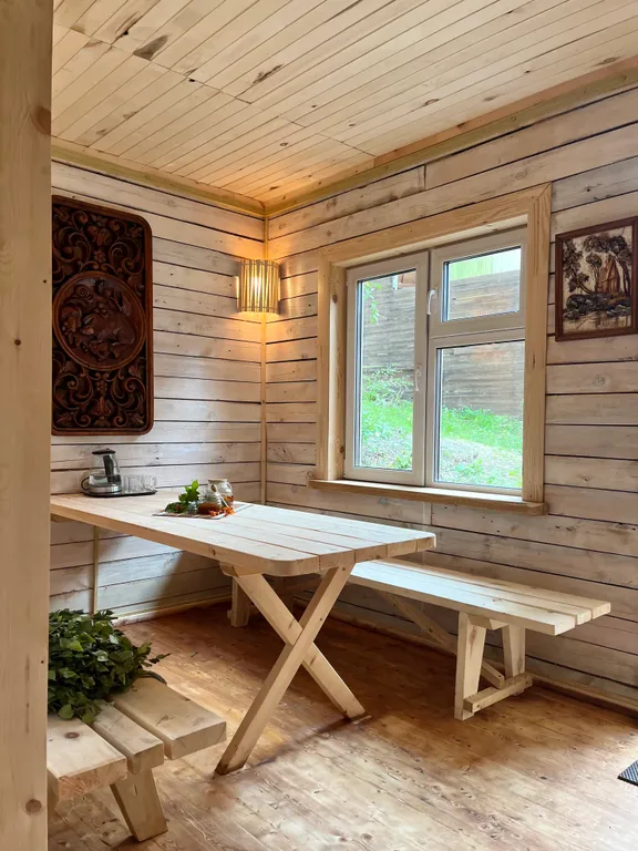 Уютный домик с баней 100'