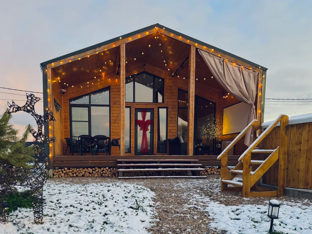 Коттедж Инстаграмный домик с сауной и чаном — Гжель