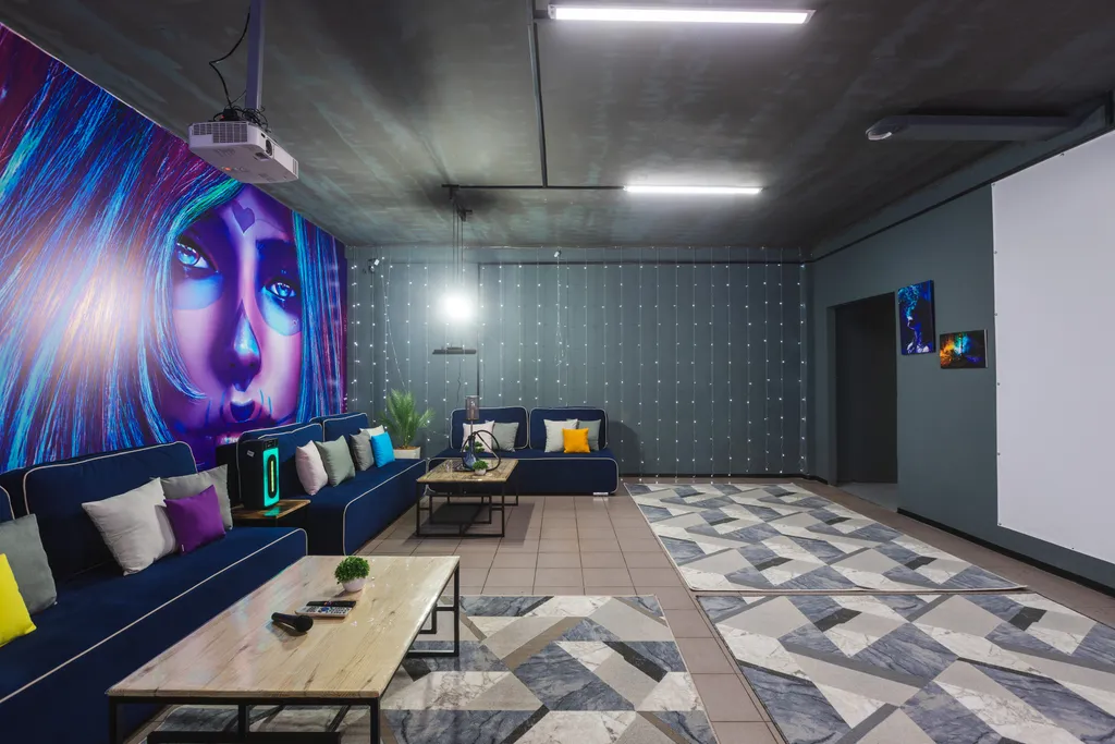 Квартира в стиле Лофт с караоке для дня рождения