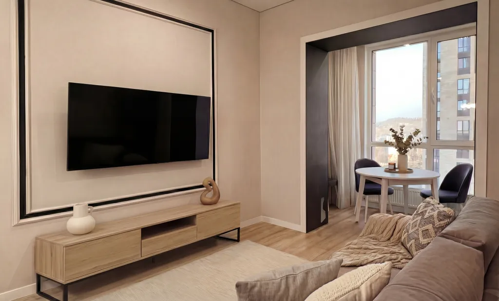 Просторные, стильные апартаменты с видом на горы