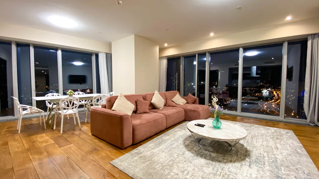 Апартамент в Москва Сити с панорамной ванной