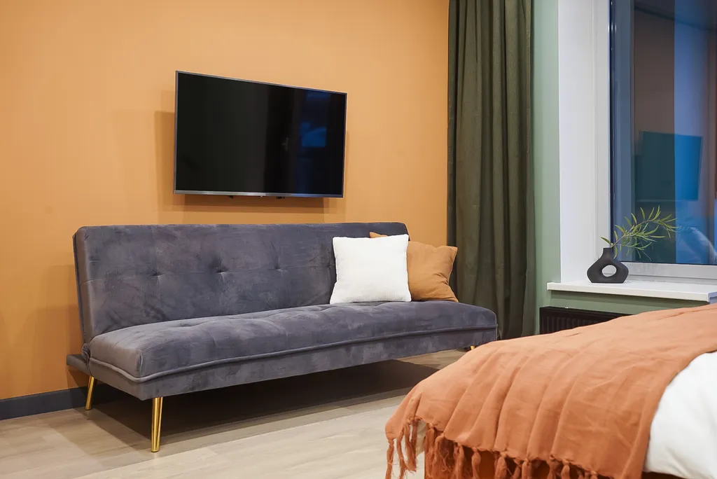 Квартира Квартира Современная студия Оранжевая с балконом — Калининград