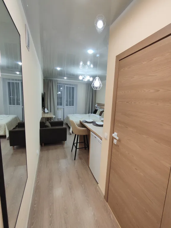 Современная квартира - студия с видом на новый мост