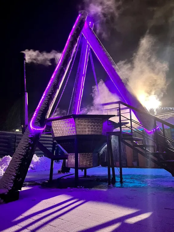 Дом из цельного массива с баней