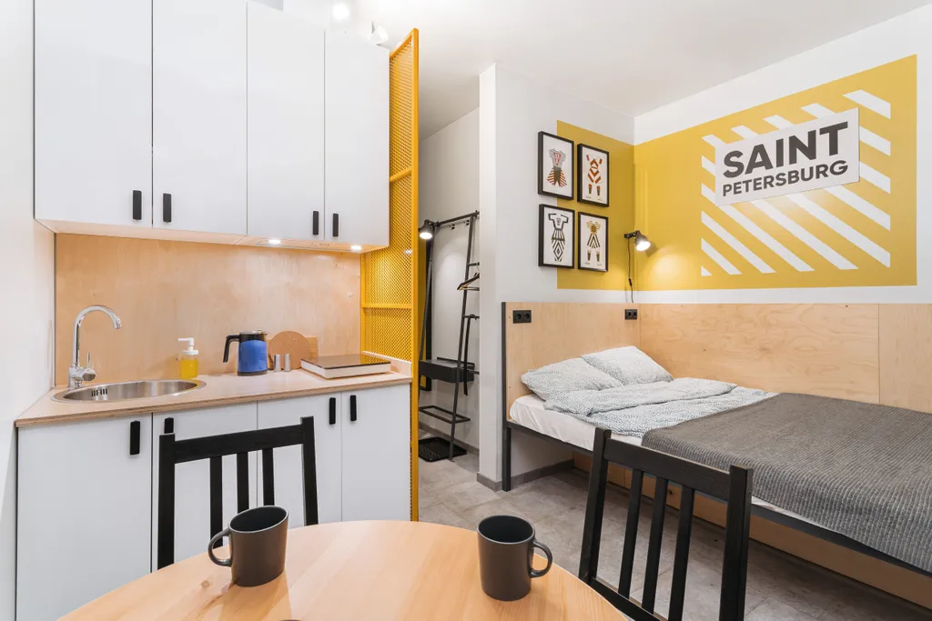 Квартира Квартира Смарт-студия у метро Василеостровская — Санкт-Петербург