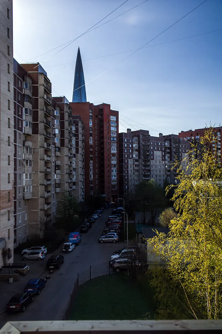 Вид с балкона на башню Газпрома