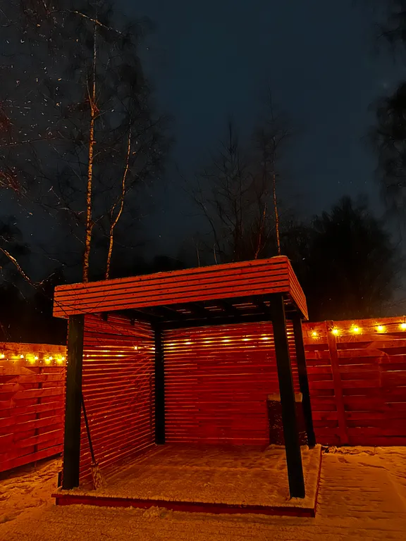 Darhaus домик с чаном в лесу