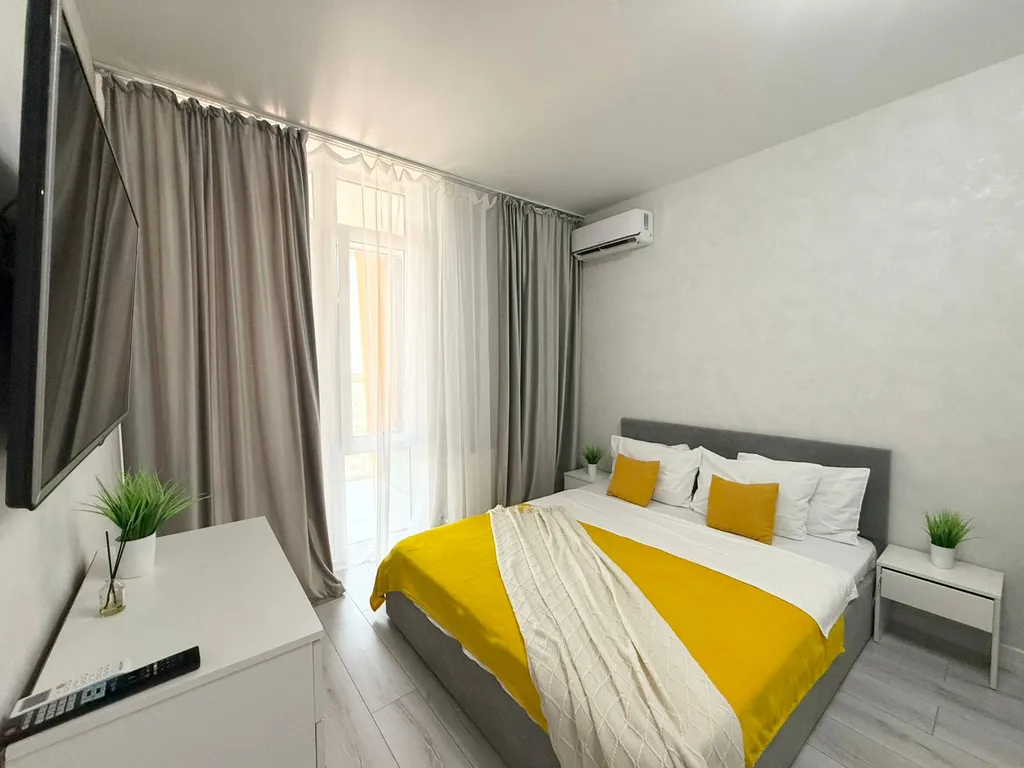 Квартира Квартира Уютная студия в комфортабельном микрорайоне Любимово — Краснодар