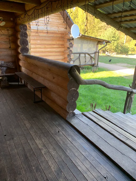 Усадьба Медвежий угол в лесу на берегу озера