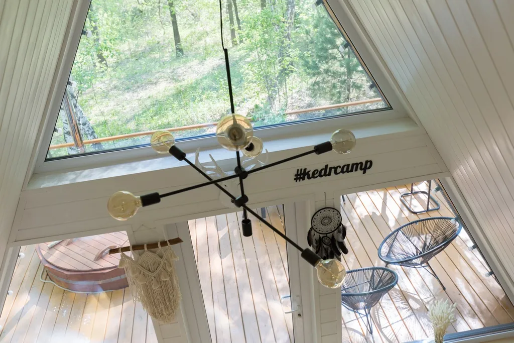 Глэмпинг Krona camp (Дома A-frame в лесу) 40 км от Уфы