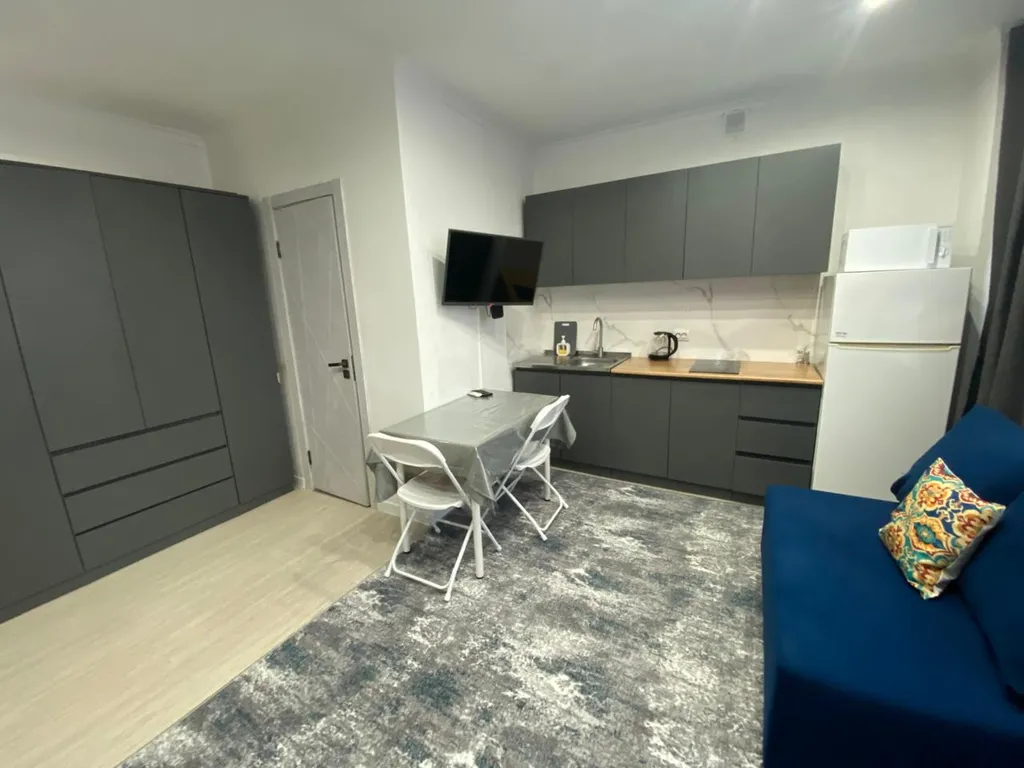 Уютная квартира-студия 20 минут от моря. Большие окна, вид на горы — аренда посуточно в Сочи