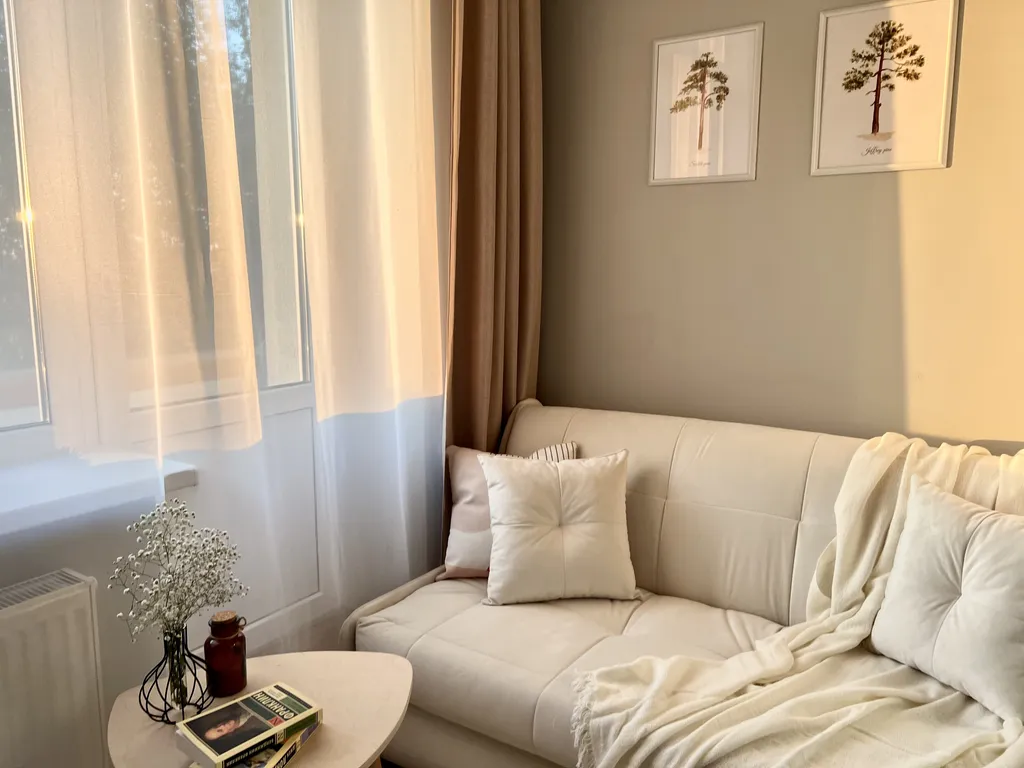 Светлые апартаменты для двоих рядом с Шереметьево