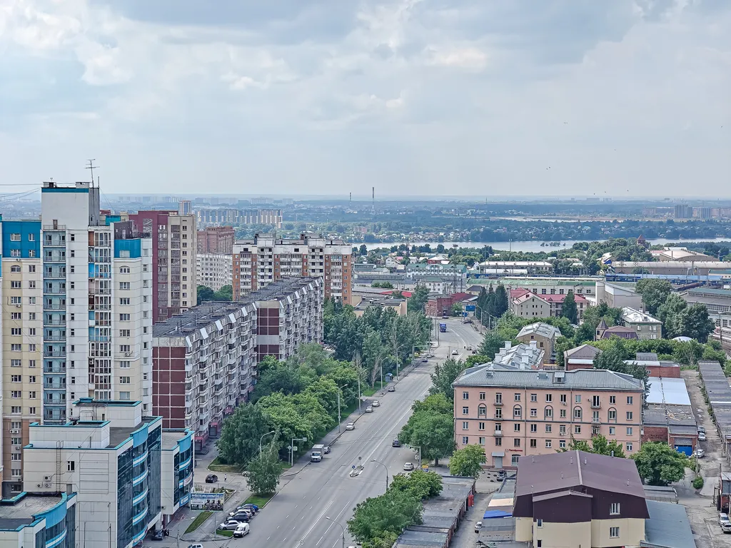 Квартира Квартира Уютная студия с прекрасным видом на город на 21 этаже — Новосибирск