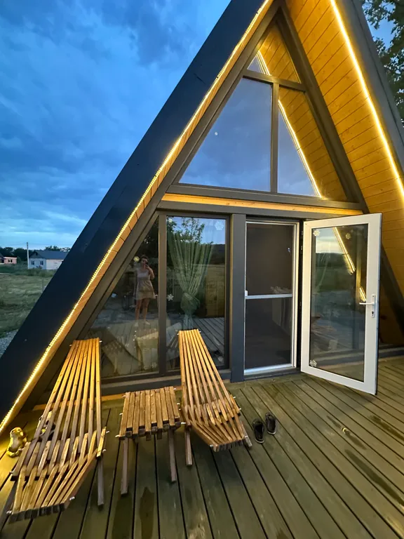 Чудесный домик А-фрейм вблизи леса и термальных источников