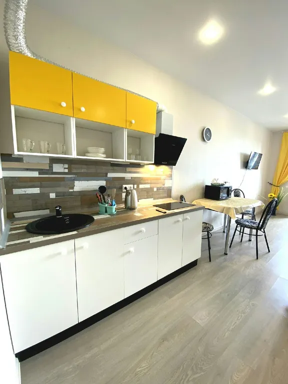 Уютная квартира-студия с диванчиком у торгового центра Вавилон