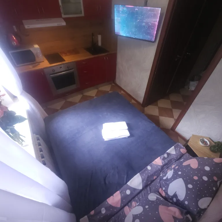 Квартира Квартира Уютная студия с ванной, 5 мин от метро Люблино, парковка бесплатно — Москва