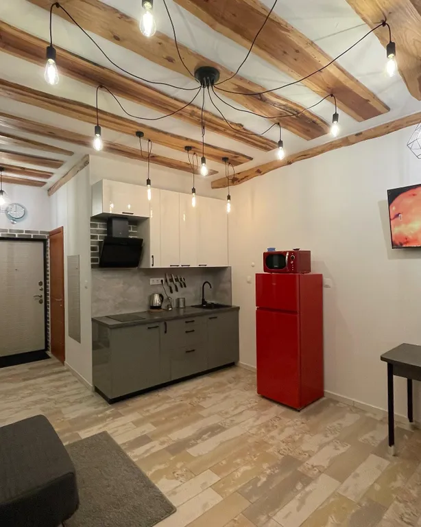 Red freezer apartament