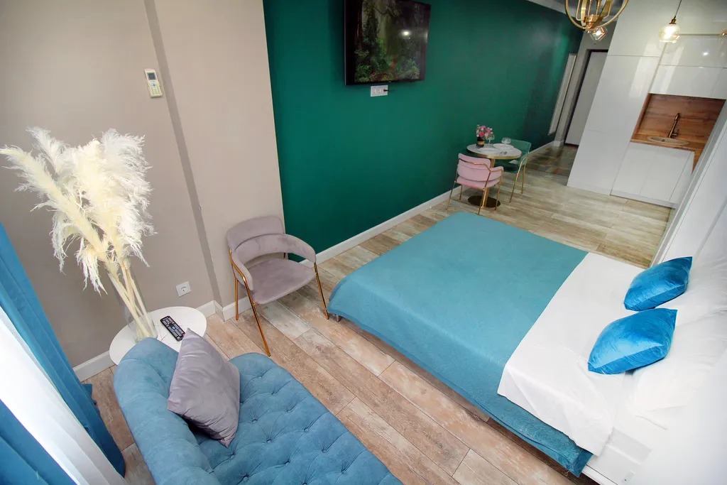 Уютная квартира с видом на горы и Коктобе