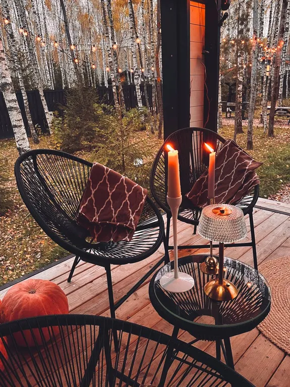 Дом с панорамной сауной, купелью на закрытом лесном участке