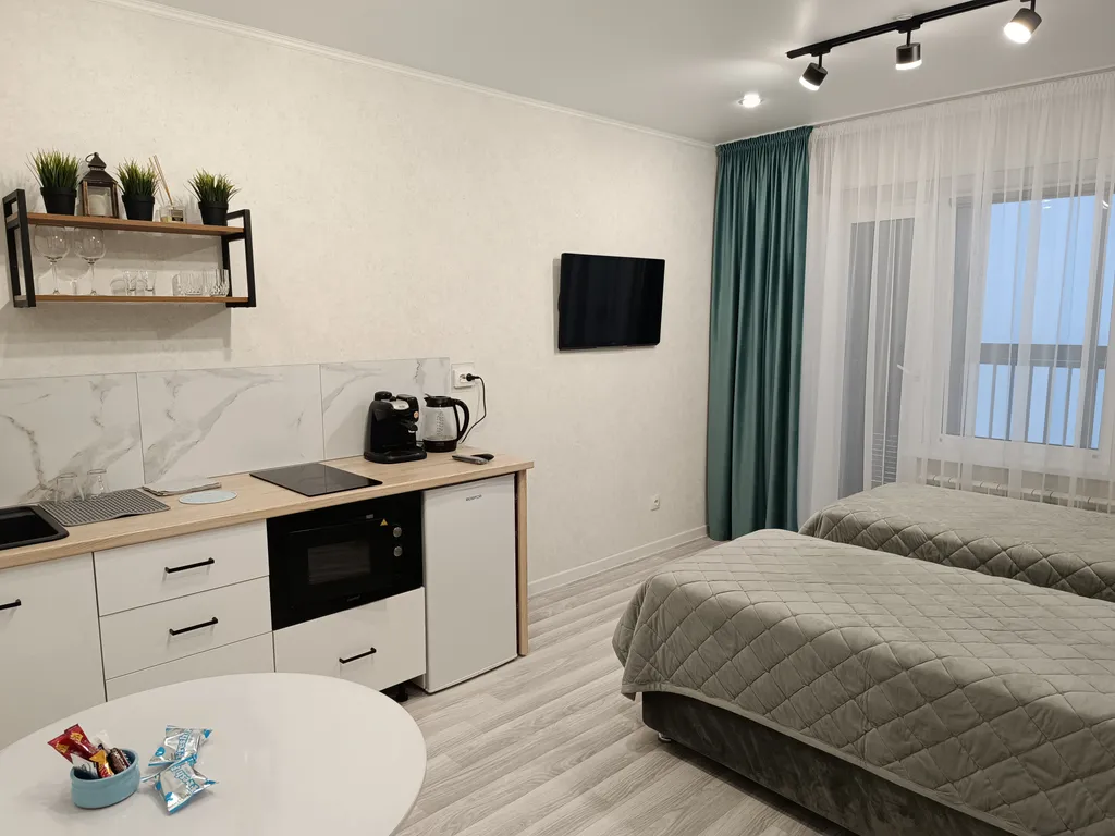 Уютная студия с 2-мя кроватями