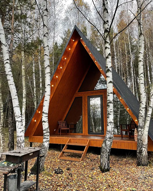 Коттедж Треугольный домик 36м2 с завтраком — Куровское