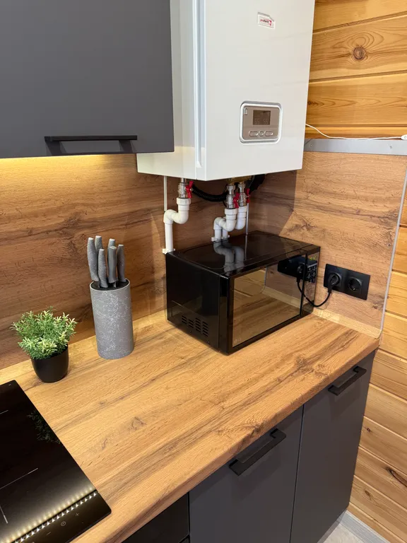 Одноэтажный двухкомнатный дом БарнХаус в черте города