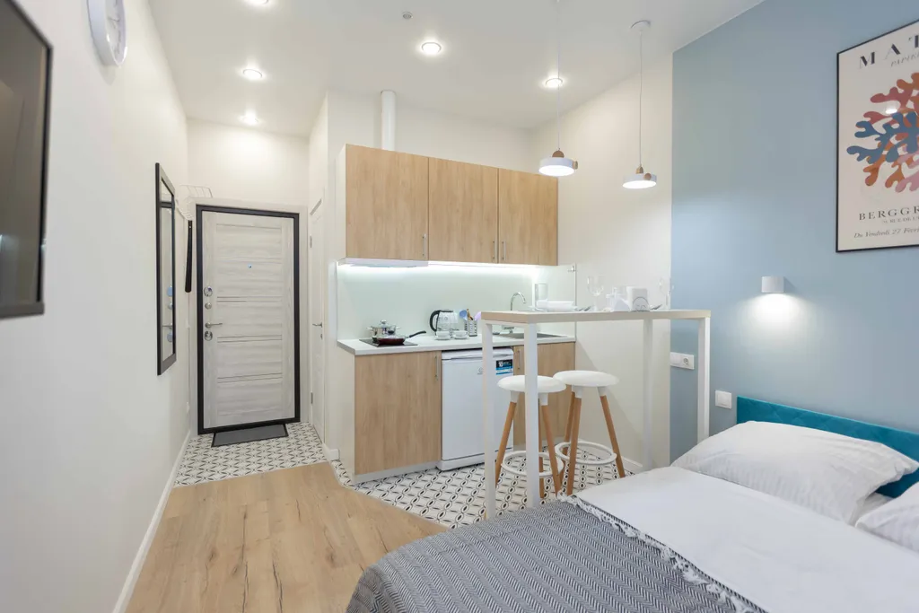 Квартира Квартира Стильная студия у метро Рассказовка — Москва