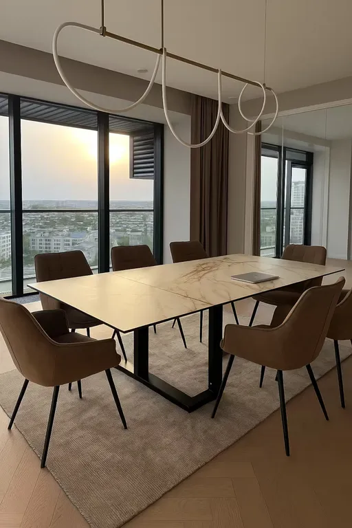 Современная стильная студия с видом на Tashkent City