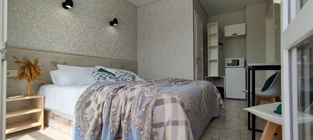 Апарты с балконом, отоплением, беседкой, парковкой