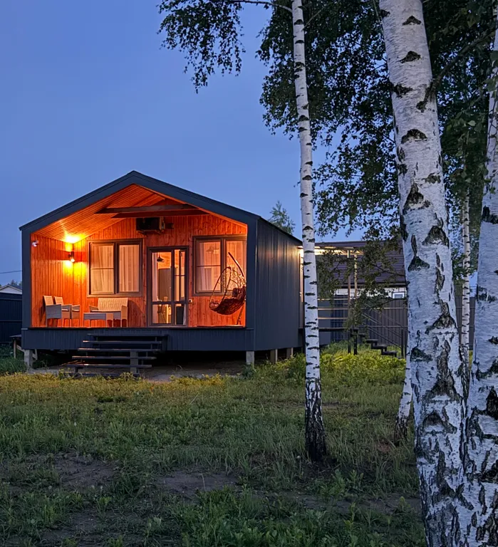 Одноэтажный двухкомнатный дом БарнХаус в черте города