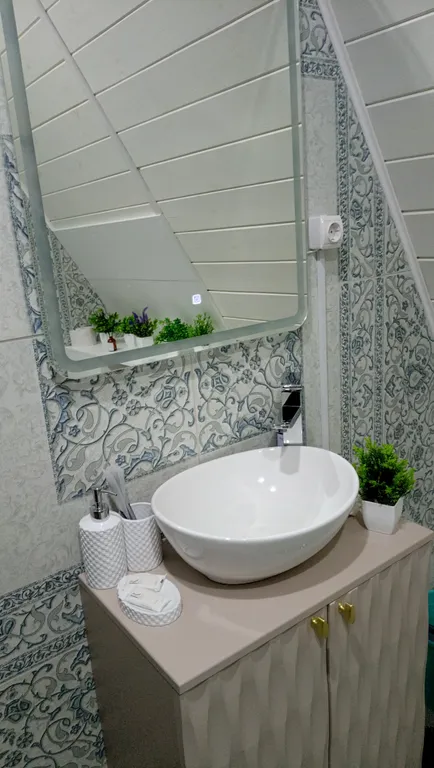 Дом-шале А-фрейм Счастье с баней у реки