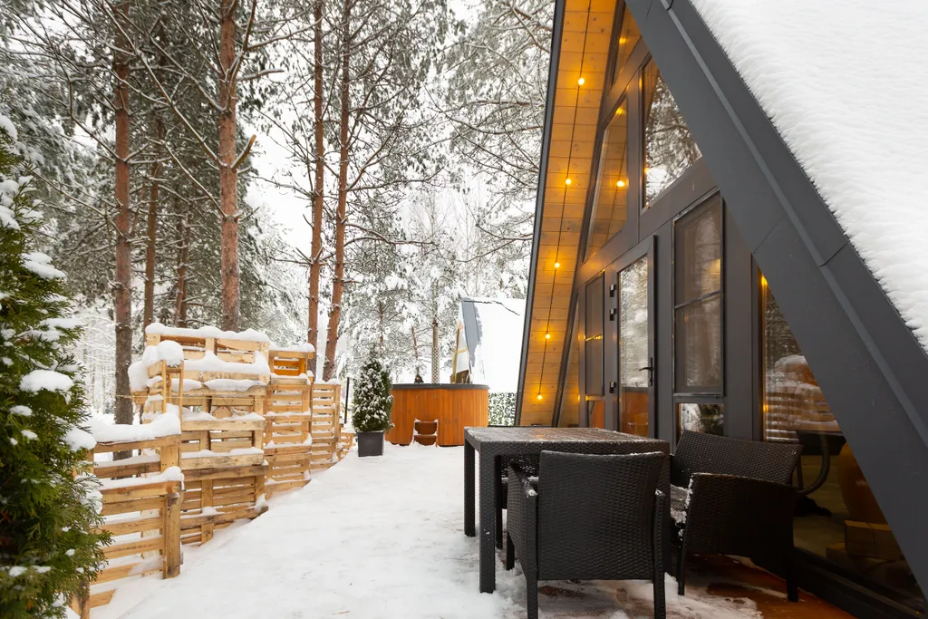 Домик 4 A-Frame с купелью 60 м2