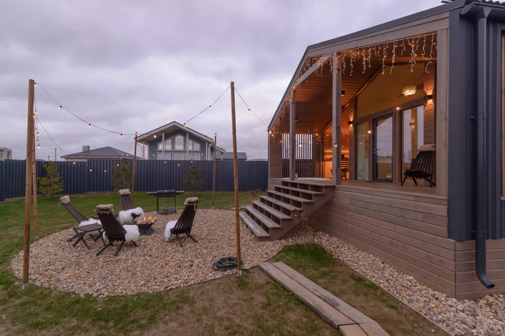 Шикарный дом с панорамной сауной и джакузи на террасе