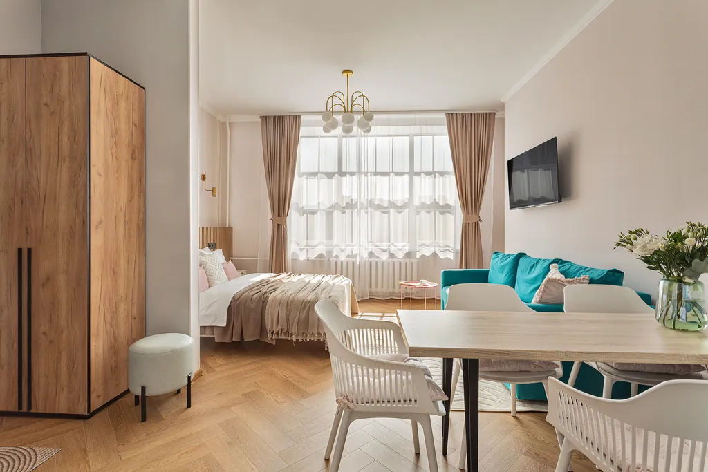 J&N Apartments Четырехместная студия с видом на парк