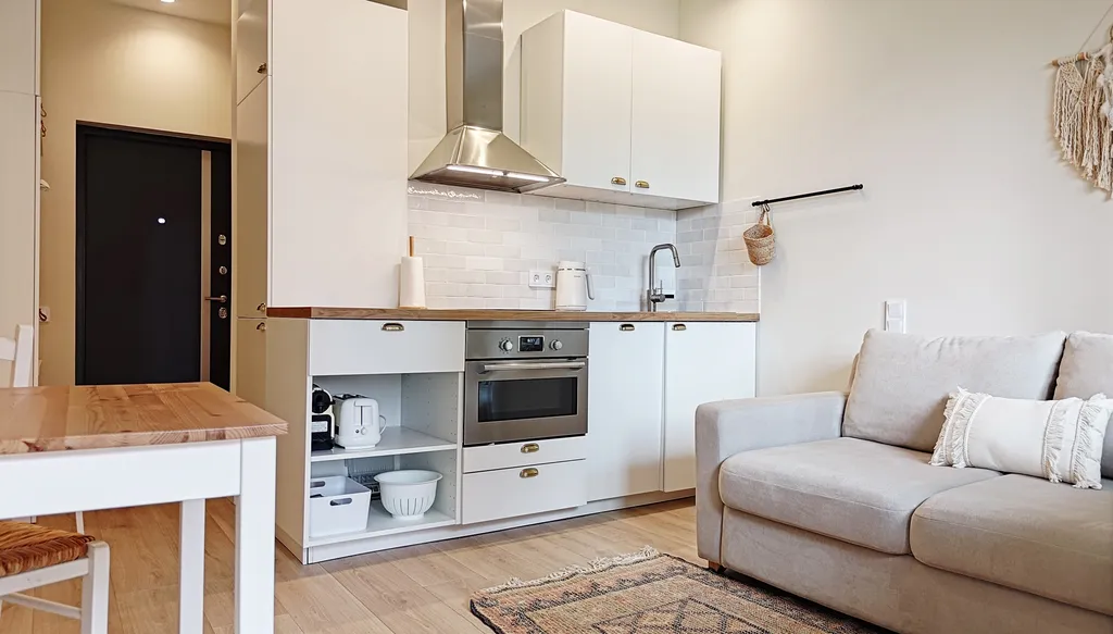 Студия в стиле бохо с видом на горы — уют и комфорт в центре