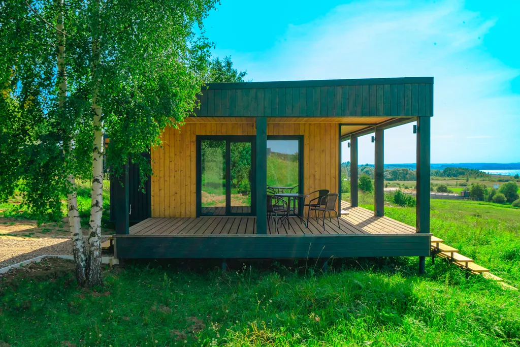 Малый дом с панорамным видом на озеро