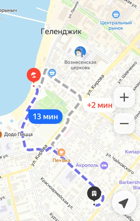 Квартира Квартира Уютная студия на Новороссийской — Геленджик