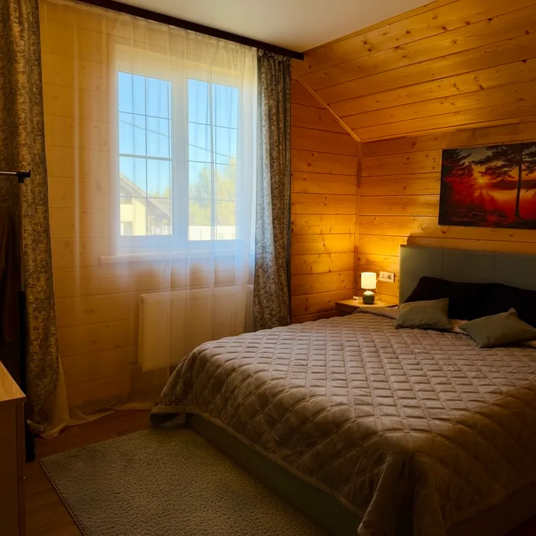 Коттедж с русской баней, горячей джакузи под звездам и бассейном