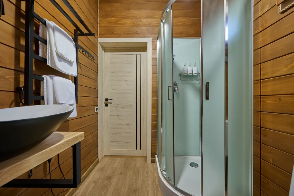 Коттедж Коттедж Шале с 1 спальней, кухня-гостиная с диваном и ванной комнатой — Мезмай