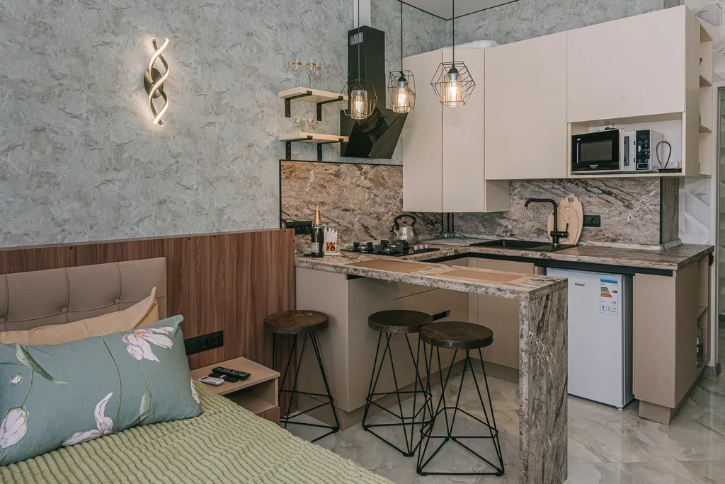 Квартира Квартира Уютная студия с видом на море в  ЖК Черноморский-2 — Геленджик