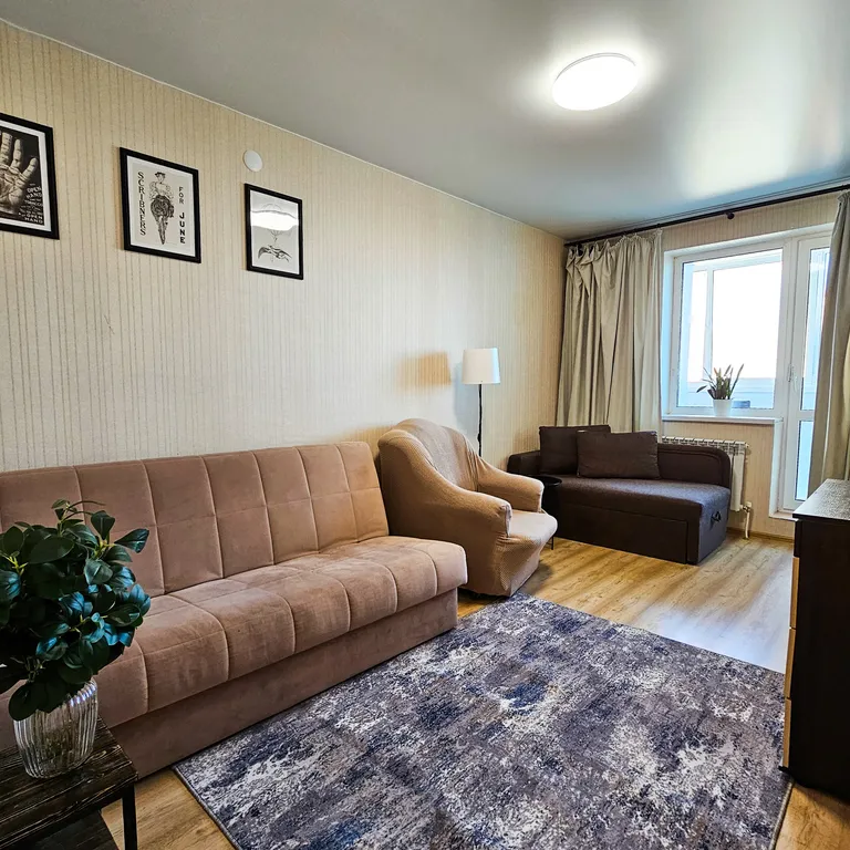 Квартира с балконом и 5-ю раздельными спальными местами. Кофемашина