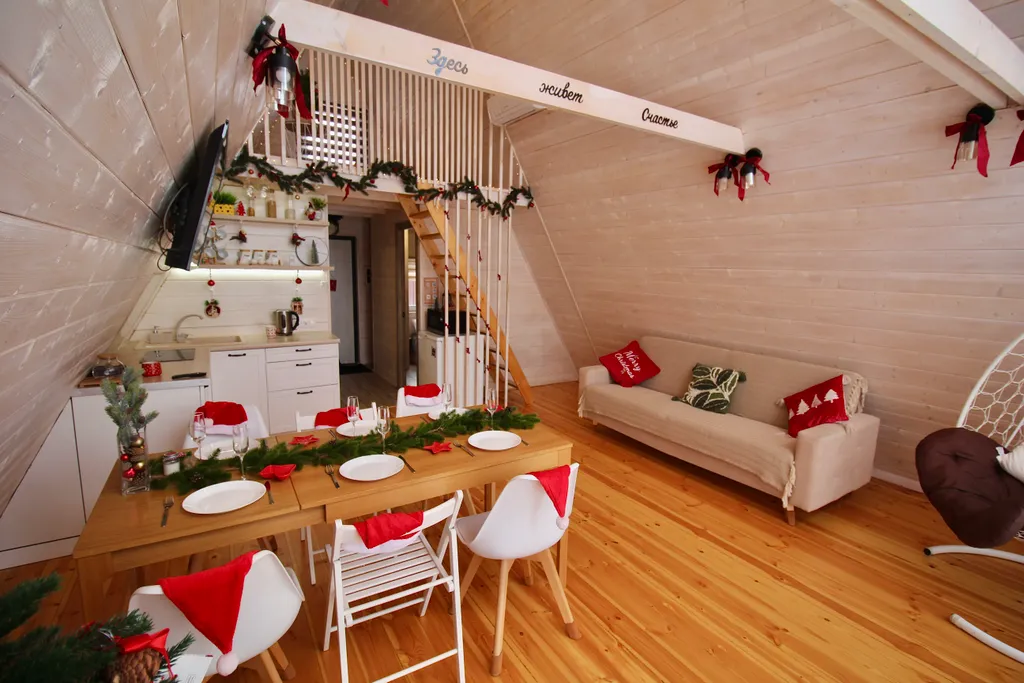 Коттедж A-frame дом Янтарь — Образцово